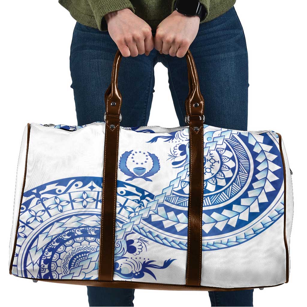 Pohnpei Liberation Day Travel Bag Polynesian Floral Tattoo - Polynesian Pride