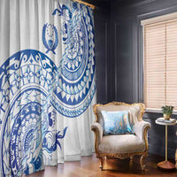 Pohnpei Liberation Day Window Curtain Polynesian Floral Tattoo - Polynesian Pride