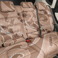 Hawaii Brown Hibiscus Pikake Lei Back Car Seat Cover - Polynesian Pride