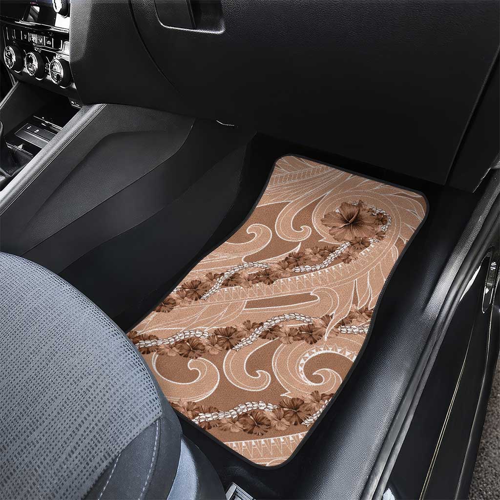 Hawaii Brown Hibiscus Pikake Lei Car Mats - Polynesian Pride