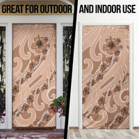 Hawaii Brown Hibiscus Pikake Lei Door Cover - Polynesian Pride