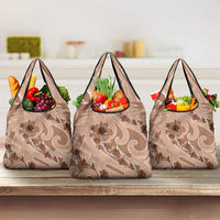 Hawaii Brown Hibiscus Pikake Lei Grocery Bag - Polynesian Pride