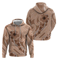 Hawaii Brown Hibiscus Pikake Lei Hoodie - Polynesian Pride