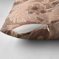 Hawaii Brown Hibiscus Pikake Lei Pillow Cover - Polynesian Pride