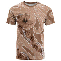 Hawaii Brown Hibiscus Pikake Lei T Shirt - Polynesian Pride