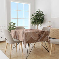 Hawaii Brown Hibiscus Pikake Lei Tablecloth - Polynesian Pride