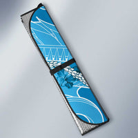 Hawaii Blue Hibiscus Pikake Lei Auto Sun Shade - Polynesian Pride