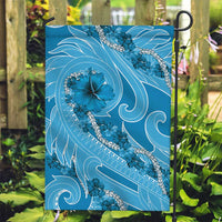 Hawaii Blue Hibiscus Pikake Lei Garden Flag - Polynesian Pride