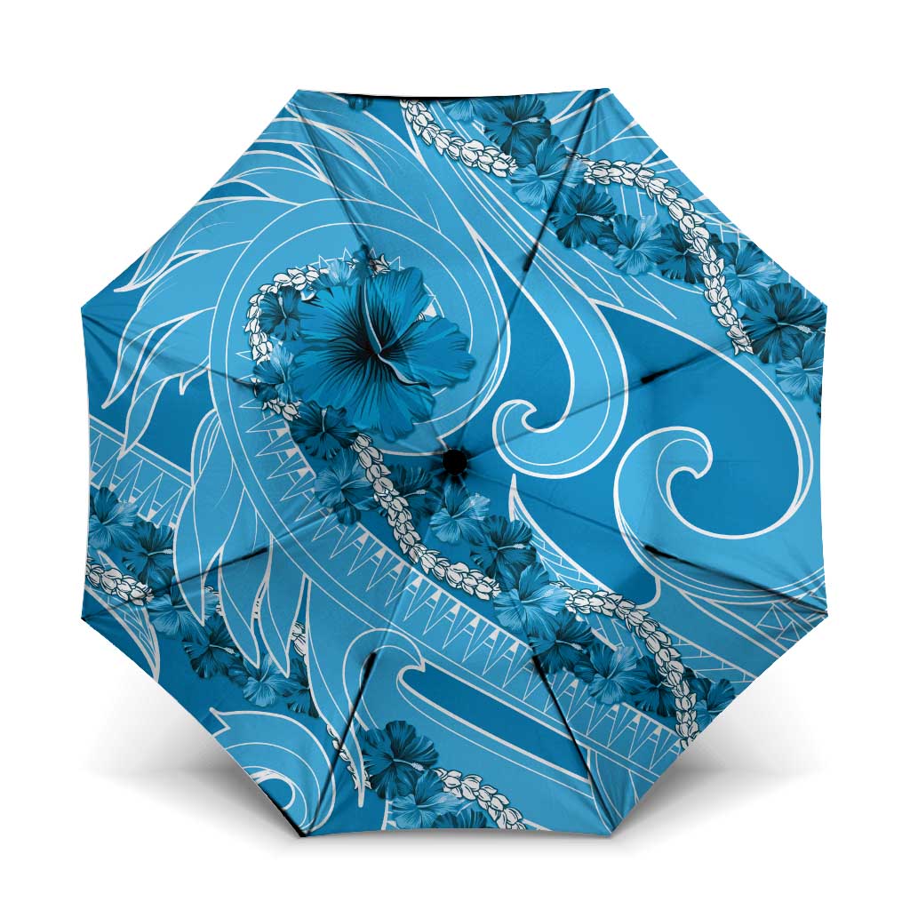 Hawaii Blue Hibiscus Pikake Lei Umbrella - Polynesian Pride