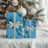 Hawaii Blue Hibiscus Pikake Lei Wrapping Paper - Polynesian Pride