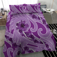 Hawaii Violet Hibiscus Pikake Lei Bedding Set - Polynesian Pride