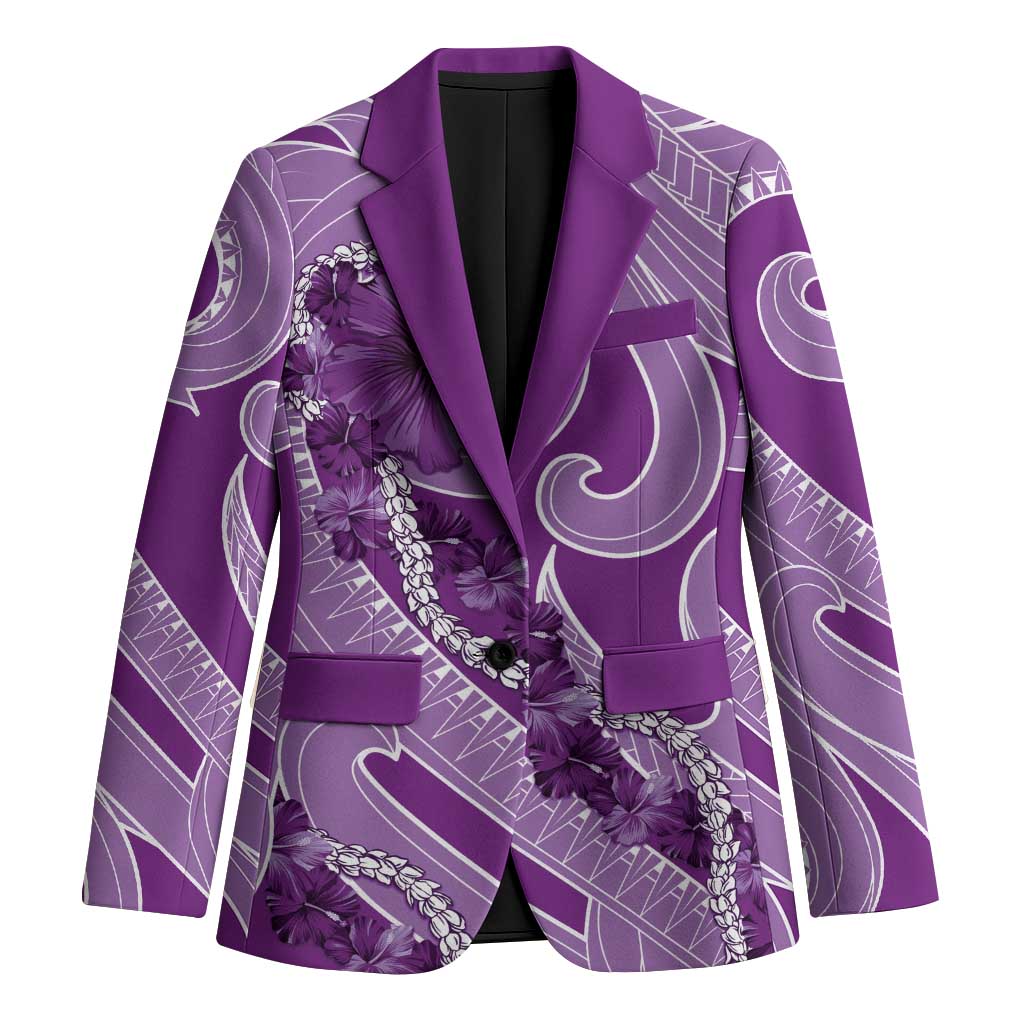 Hawaii Violet Hibiscus Pikake Lei Blazer - Polynesian Pride