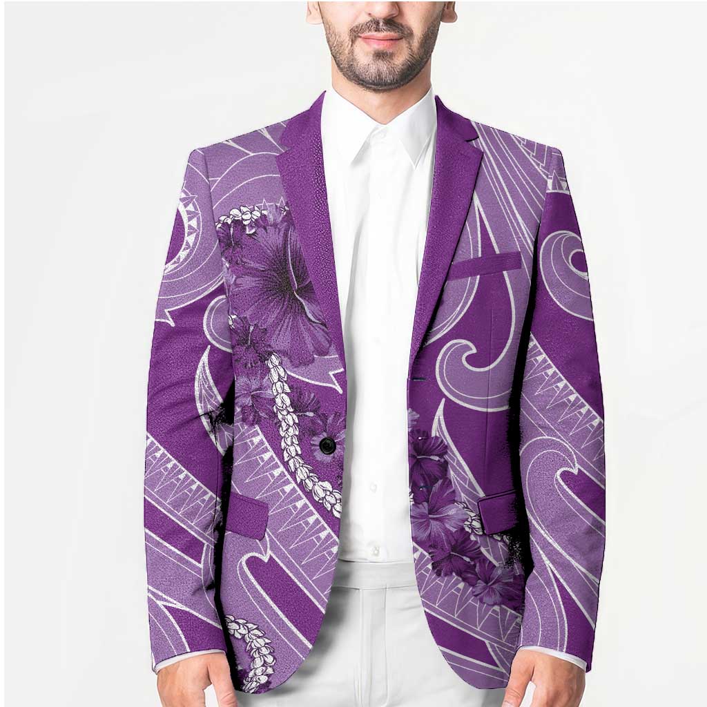 Hawaii Violet Hibiscus Pikake Lei Blazer - Polynesian Pride