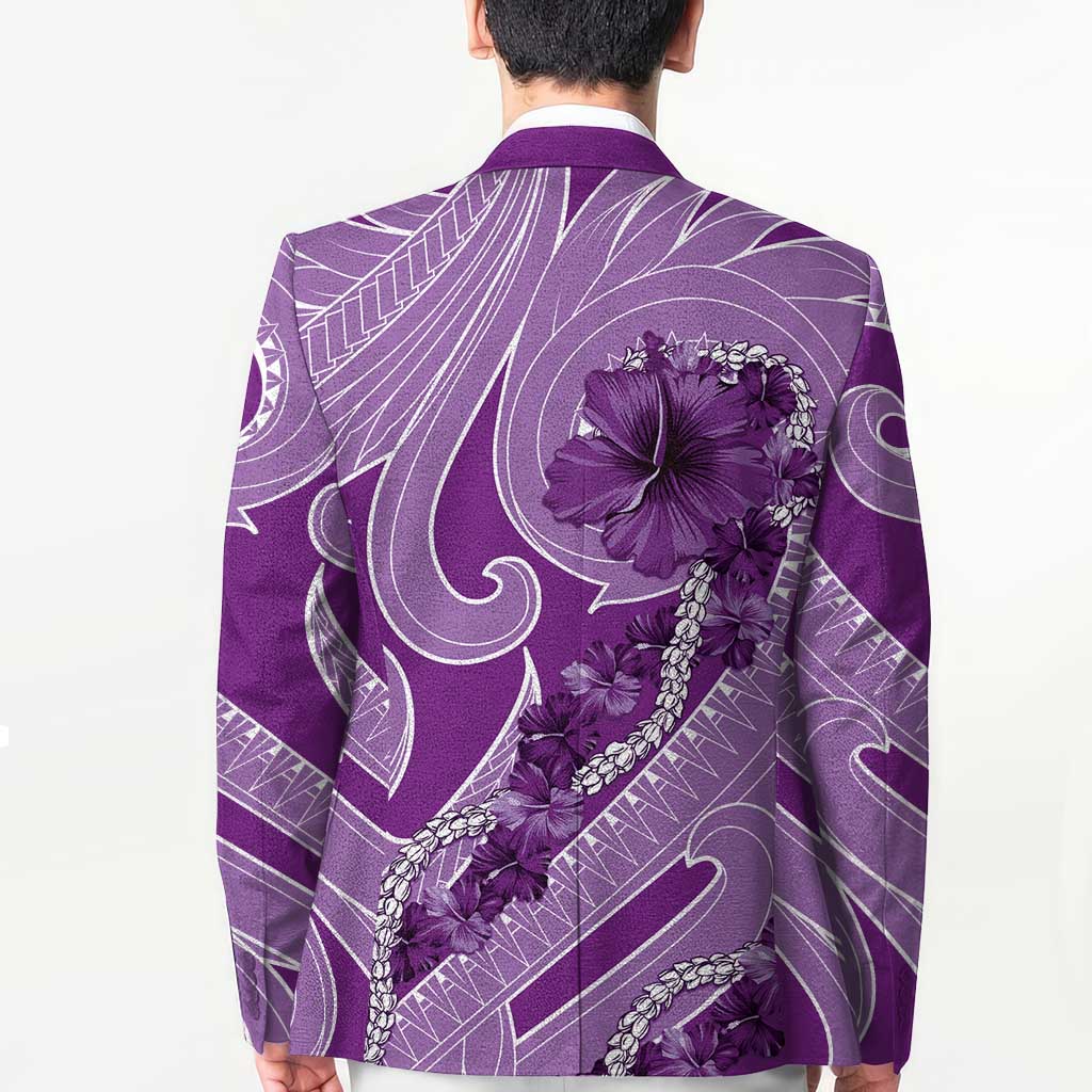 Hawaii Violet Hibiscus Pikake Lei Blazer - Polynesian Pride