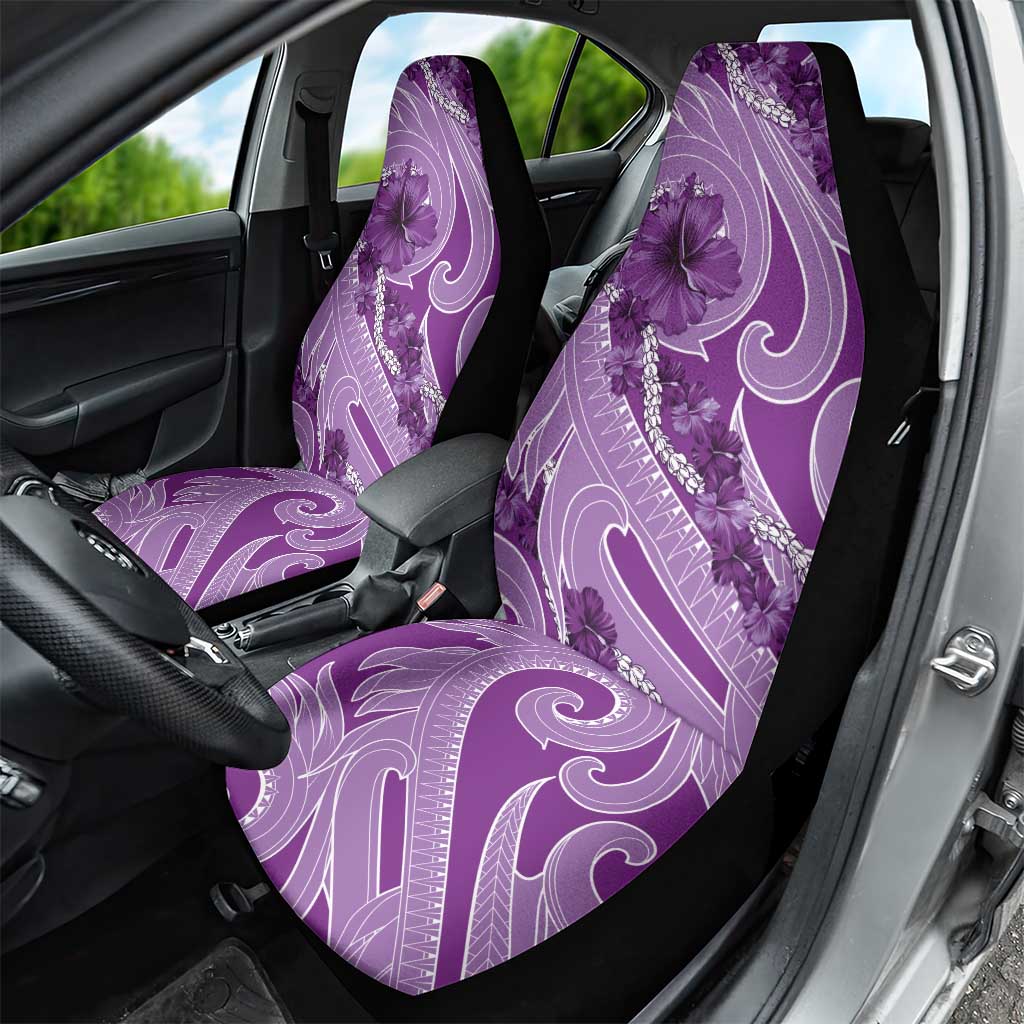 Hawaii Violet Hibiscus Pikake Lei Car Seat Cover - Polynesian Pride