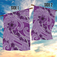Hawaii Violet Hibiscus Pikake Lei Garden Flag - Polynesian Pride
