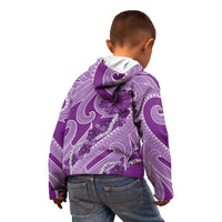Hawaii Violet Hibiscus Pikake Lei Kid Hoodie - Polynesian Pride
