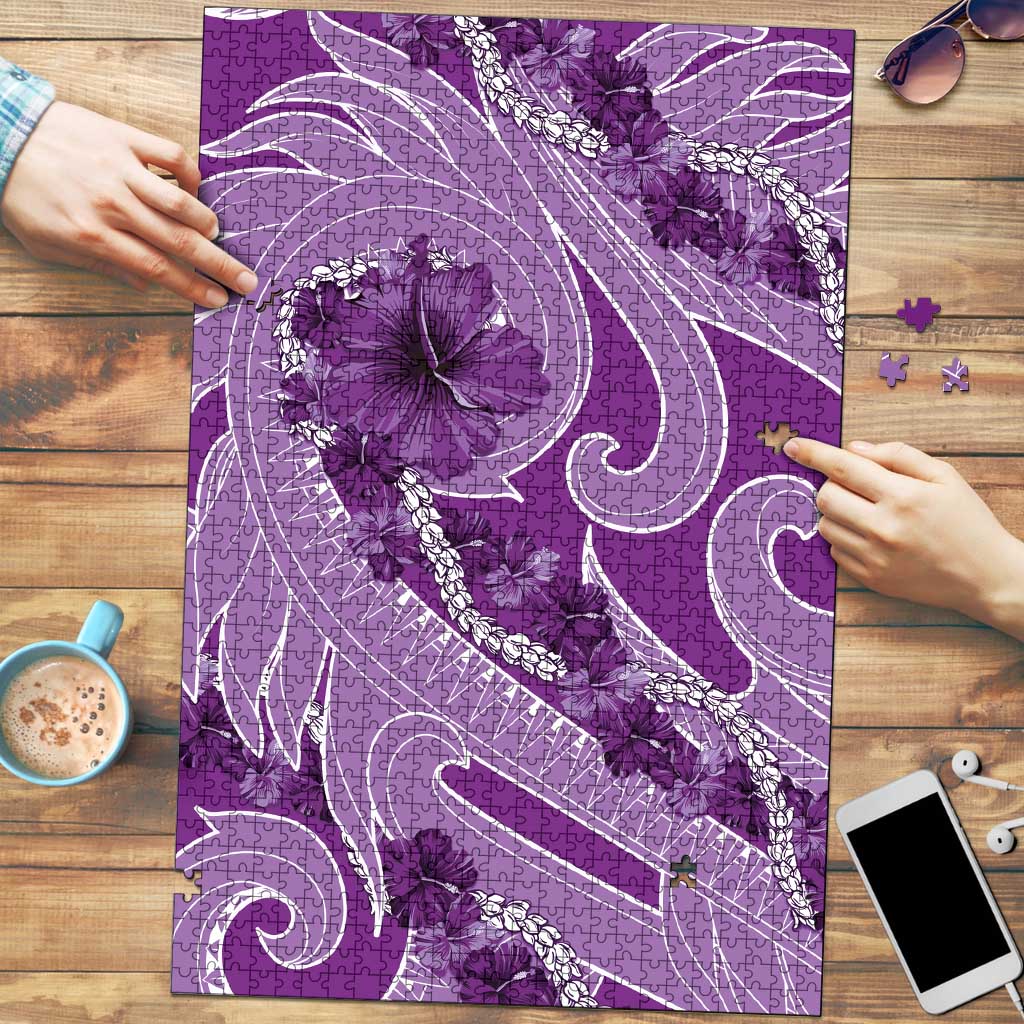 Hawaii Violet Hibiscus Pikake Lei Puzzle - Polynesian Pride