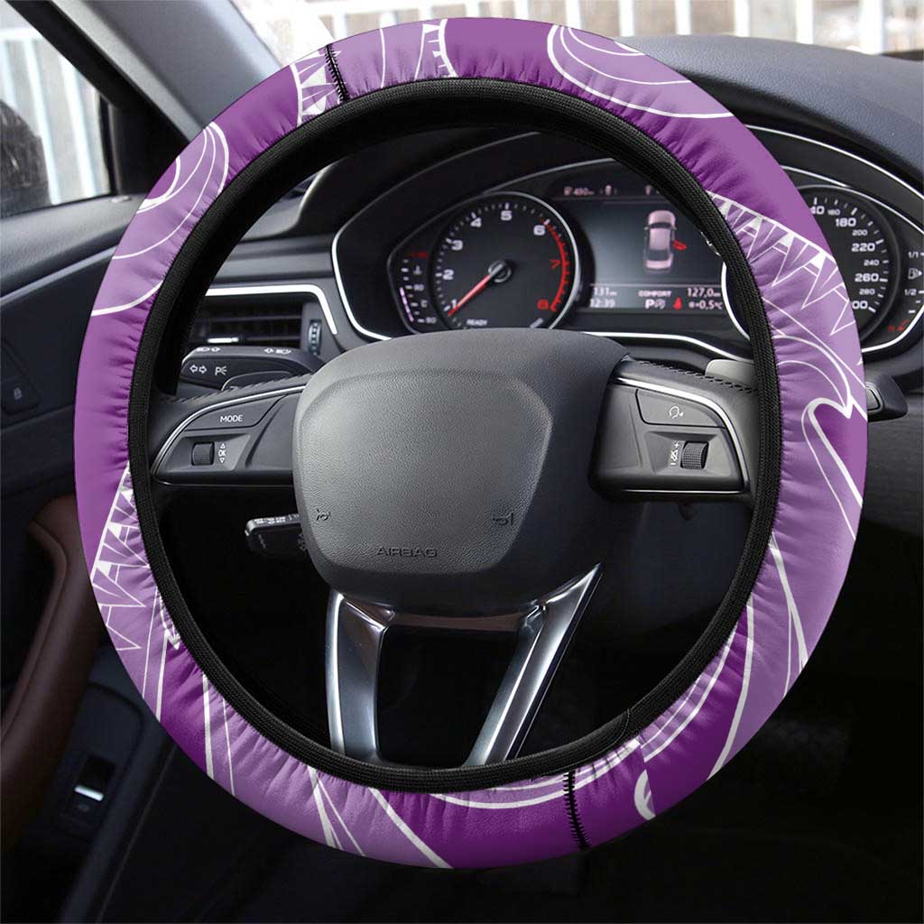 Hawaii Violet Hibiscus Pikake Lei Steering Wheel Cover - Polynesian Pride