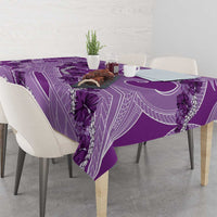 Hawaii Violet Hibiscus Pikake Lei Tablecloth - Polynesian Pride