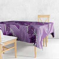 Hawaii Violet Hibiscus Pikake Lei Tablecloth - Polynesian Pride