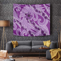 Hawaii Violet Hibiscus Pikake Lei Tapestry - Polynesian Pride