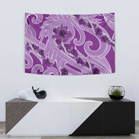 Hawaii Violet Hibiscus Pikake Lei Tapestry - Polynesian Pride