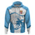 Fiji Rugby Hoodie World Cup 2023 Fijian Tapa Pattern Blue Version LT05 Pullover Hoodie Blue - Polynesian Pride