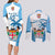 Custom Fiji Rugby Couples Matching Long Sleeve Bodycon Dress and Long Sleeve Button Shirts World Cup 2023 Fijian Tapa Pattern Blue Version LT05 - Polynesian Pride