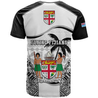 Fiji Rugby T Shirt World Cup 2023 Fijian Tapa Pattern Black Version LT05 - Polynesian Pride