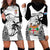 Custom Fiji Rugby Hoodie Dress World Cup 2023 Fijian Tapa Pattern Black Version LT05 - Polynesian Pride