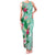 Hawaii Tropical Flowers Family Matching Tank Maxi Dress and Hawaiian Shirt Polynesian Tattoo Mint Green