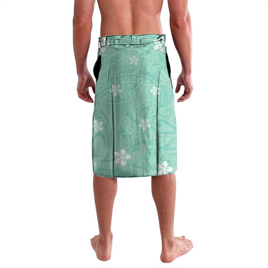 Hawaii Tropical Flowers Lavalava Polynesian Tattoo Mint Green LT05 - Polynesian Pride