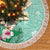 Hawaii Tropical Flowers Tree Skirt Polynesian Tattoo Mint Green