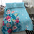 Hawaii Tropical Flowers Bedding Set Polynesian Tattoo Sky Blue