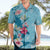 Hawaii Tropical Flowers Hawaiian Shirt Polynesian Tattoo Sky Blue