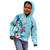 Hawaii Tropical Flowers Kid Hoodie Polynesian Tattoo Sky Blue