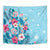 Hawaii Tropical Flowers Tapestry Polynesian Tattoo Sky Blue