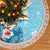 Hawaii Tropical Flowers Tree Skirt Polynesian Tattoo Sky Blue