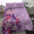 Hawaii Tropical Flowers Bedding Set Polynesian Tattoo Lavender