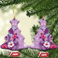 Hawaii Tropical Flowers Ceramic Ornament Polynesian Tattoo Lavender LT05 Christmas Tree Lavender - Polynesian Pride