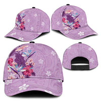 Hawaii Tropical Flowers Classic Cap Polynesian Tattoo Lavender LT05 - Polynesian Pride