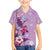 Hawaii Tropical Flowers Family Matching Off The Shoulder Long Sleeve Dress and Hawaiian Shirt Polynesian Tattoo Lavender