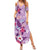 Hawaii Tropical Flowers Family Matching Summer Maxi Dress and Hawaiian Shirt Polynesian Tattoo Lavender