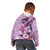 Hawaii Tropical Flowers Kid Hoodie Polynesian Tattoo Lavender