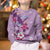 Hawaii Tropical Flowers Kid Ugly Christmas Sweater Polynesian Tattoo Lavender