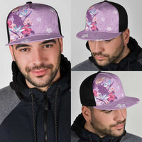 Hawaii Tropical Flowers Mesh Trucker Cap Polynesian Tattoo Lavender LT05 - Polynesian Pride