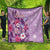 Hawaii Tropical Flowers Quilt Polynesian Tattoo Lavender