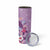 Hawaii Tropical Flowers Skinny Tumbler Polynesian Tattoo Lavender