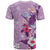 Hawaii Tropical Flowers T Shirt Polynesian Tattoo Lavender